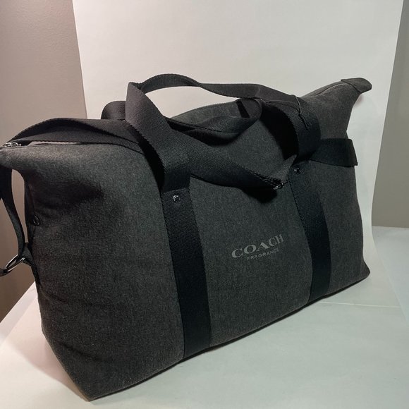 Coach Other - COACH DUFFLE BAG TRAVEL GYM WEEKENDER GRAY WOOL Like FRAGRANCE LINE EUC Like New
